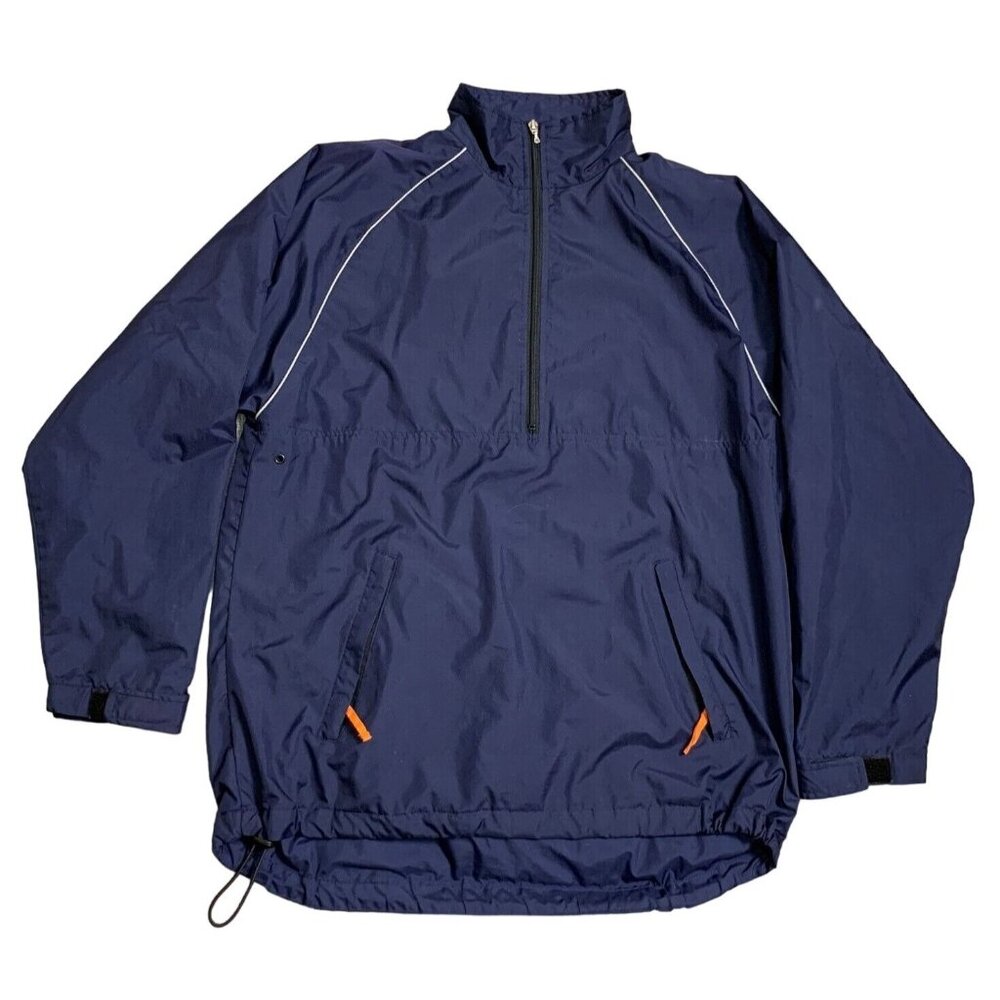 Prospirit Navy Blue Pullover Windbreaker Jacket Half-Zip Pockets Size Small